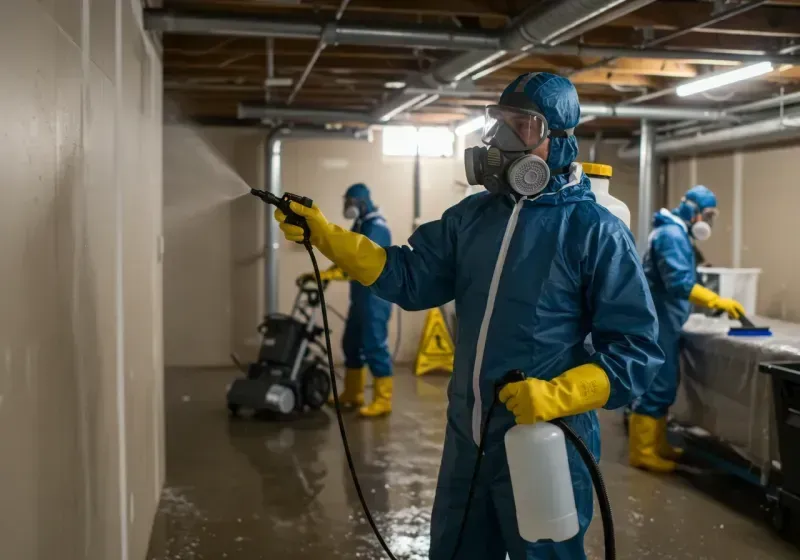 Basement Sanitization and Antimicrobial Treatment process in Hancock County, KY