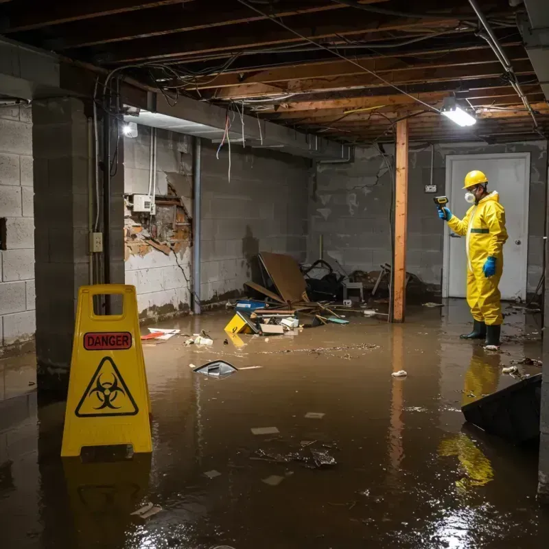 Flooded Basement Electrical Hazard in Hancock County, KY Property